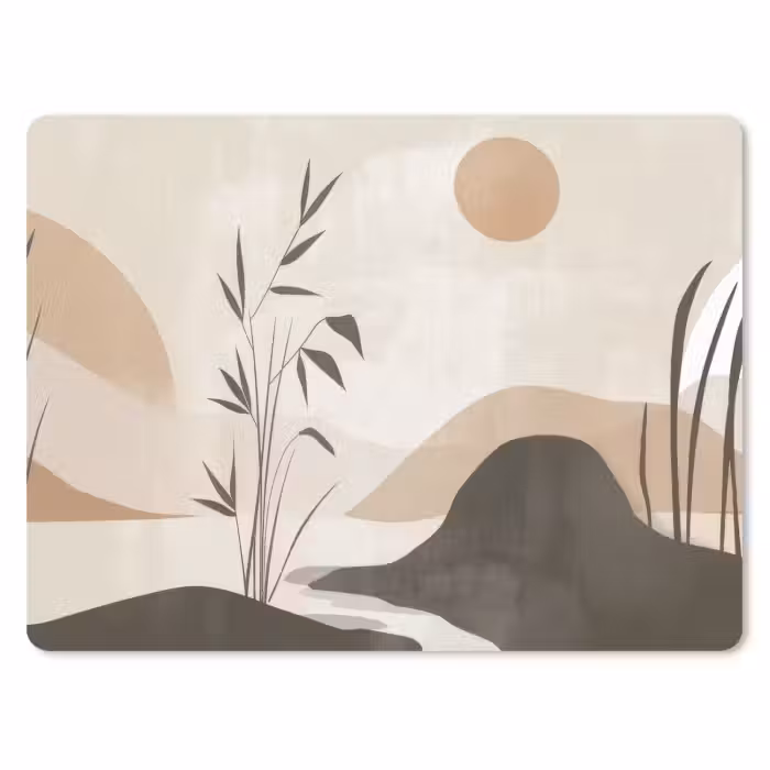 Muismat - Japandi - Landschap - Beige