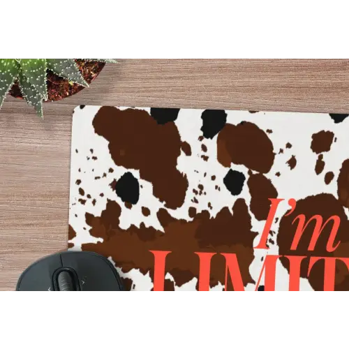 Koeienprint - Limited edition - Rood muismat rubber klein -closeup