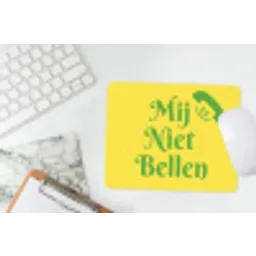 Mij niet bellen - Telefoon - Geel muismat rubber klein -witbureau