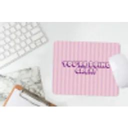 Paars - Strepen - You're doing great - Schaduw muismat rubber klein -witbureau
