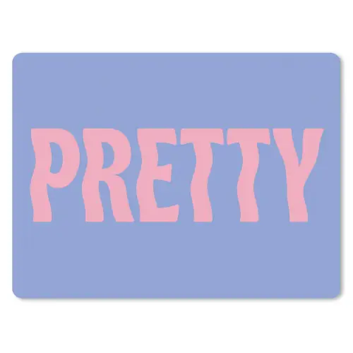 Pretty - Roze - Blauw - Golvend muismat rubber klein -3d