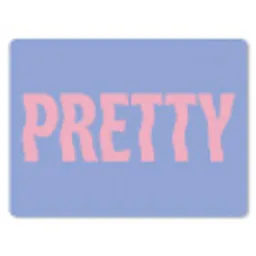 Pretty - Roze - Blauw - Golvend muismat rubber klein -3d