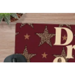 Sterren - Luipaardprint - Dream - Bordeaux muismat rubber klein -closeup