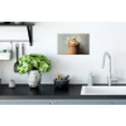 Bloempot - Kuiken - Bloemetjes Muursticker klein -keuken