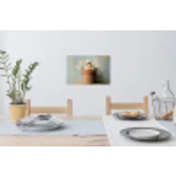 Bloempot - Kuiken - Bloemetjes Muursticker klein -eettafel