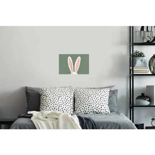 Hazen - Oren - Roze Muursticker klein -slaapkamer