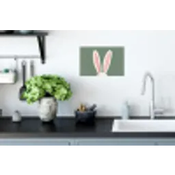 Hazen - Oren - Roze Muursticker klein -keuken