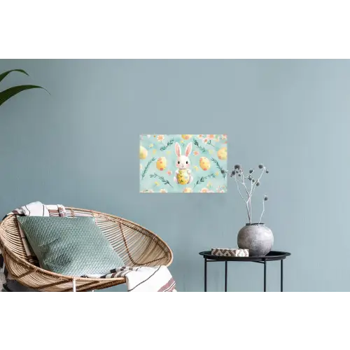 Konijn - Eieren - Takjes Muursticker klein -plant