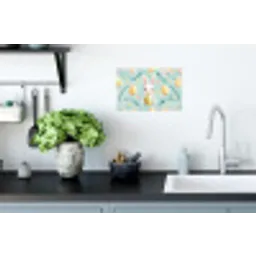 Konijn - Eieren - Takjes Muursticker klein -keuken
