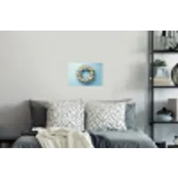 Krans - Eieren - Bloemen Muursticker klein -slaapkamer