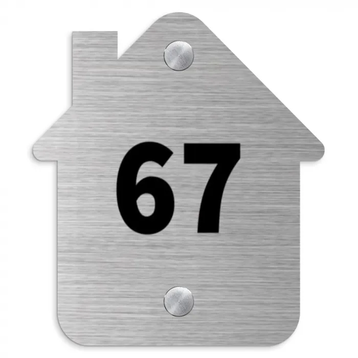 Metaal - Traditioneel Naambord Huisje klein -3d