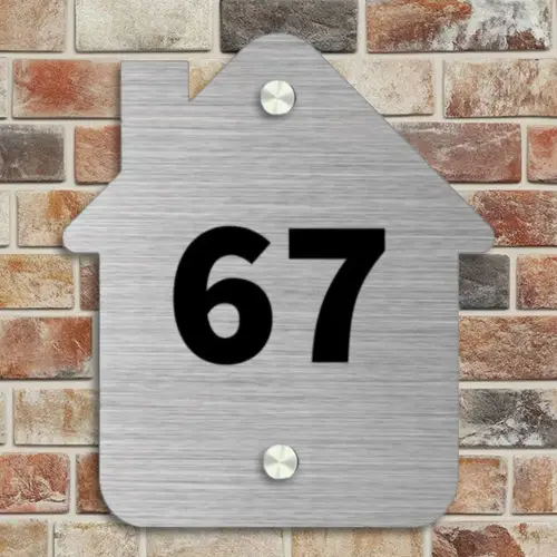 Metaal - Traditioneel Naambord Huisje klein -sfeer6