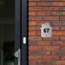 Metaal - Traditioneel Naambord Huisje klein -sfeer2