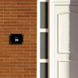 Effen - Zwart - Klassiek Naambord Rechthoek middel -sfeer3-rechthoek-S