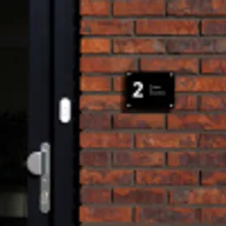 Effen - Zwart wit - Modern Naambord Rechthoek middel -sfeer1-rechthoek-S