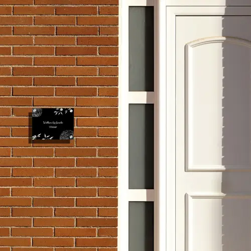 Illustraties - Zwart - Sierlijk Naambord Rechthoek middel -sfeer3-rechthoek-S