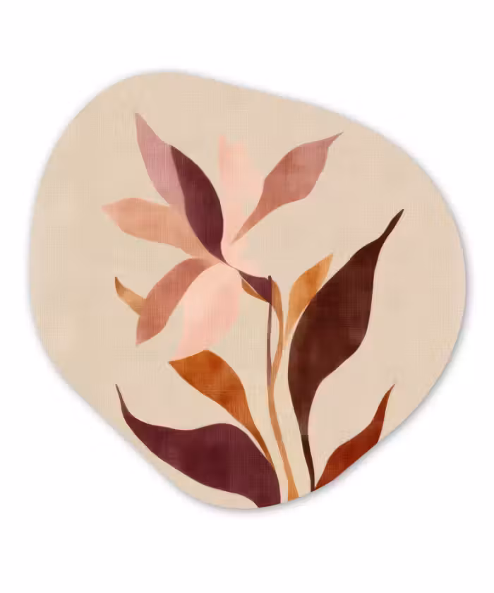 Organisch schilderij forex - Bloemen - Blaadjes - Minimalistisch - Roze
