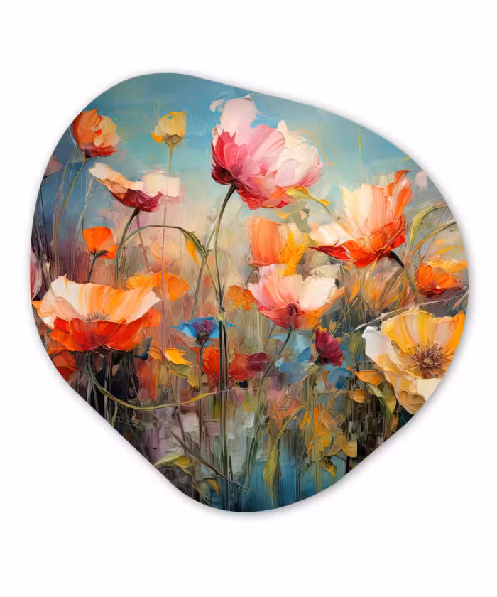 Organisch schilderij forex - Bloemen - Watercolor - Kunst - Botanisch - Natuur