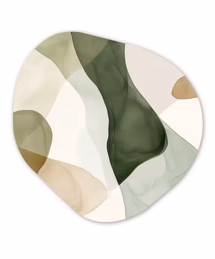 Organisch schilderij forex - Japandi - Abstract - Groen