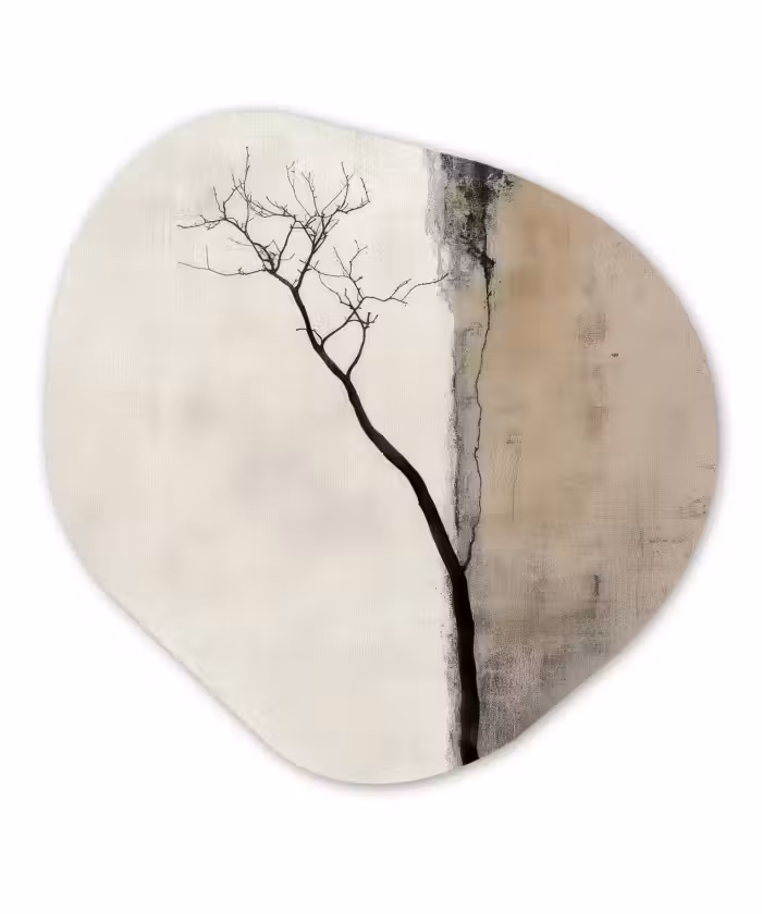 Organisch schilderij forex - Wabi sabi - Plant - Beige