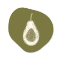 Avocado - Minimalistisch - Illustratie - Groen Wandcirkel Organisch Plexiglas middel -3d
