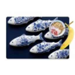 Vissen - Delfts - Blauw - Keramiek Placemat vinyl groot -zzzproduct_Kitchenyeah-website