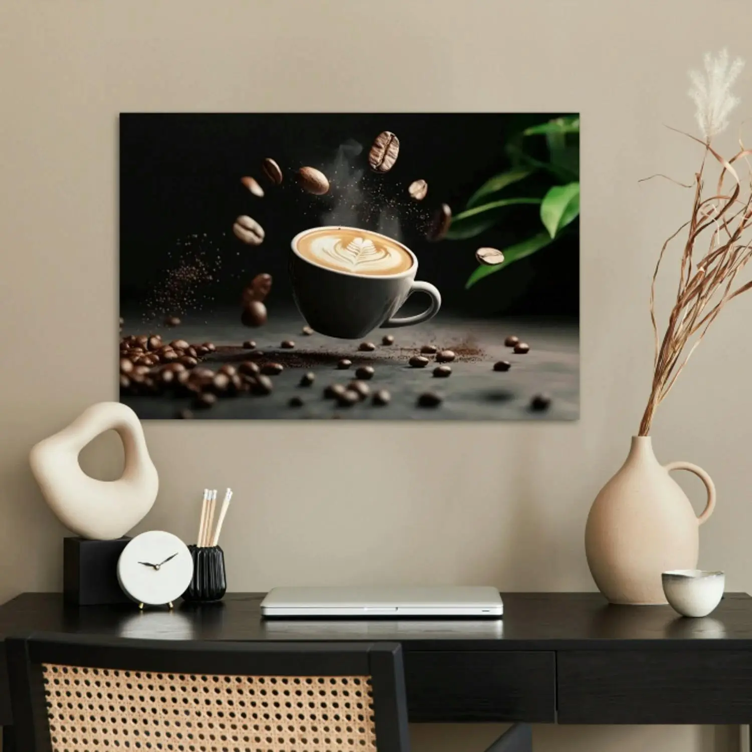 Poster – Cappuccino - Kop - Bonen - Bruin