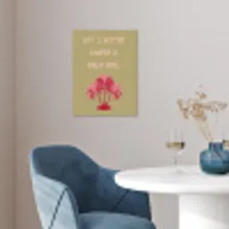 Groen - Zomer - Quote - Palmboom poster papier klein -sfeer3