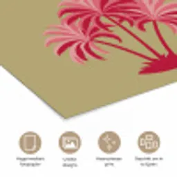 Groen - Zomer - Quote - Palmboom poster papier klein -closeup_NL