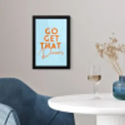 Blauw - Oranje - Tekst fotolijst zwart zonder passe partout klein -sfeer4