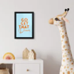 Blauw - Oranje - Tekst fotolijst zwart zonder passe partout klein -usfeer4_kinderkamer