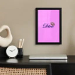 Diva - Lip - Panterprint - Roze fotolijst zwart zonder passe partout klein -sfeer1