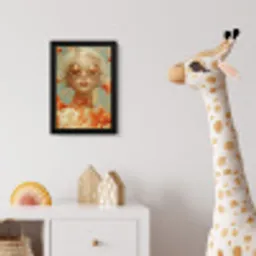 Goudvissen - Oranje - Vrouw - Blond fotolijst zwart zonder passe partout klein -usfeer4_kinderkamer
