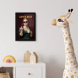 Koffie - Vrouw - Middelvinger fotolijst zwart zonder passe partout klein -usfeer4_kinderkamer