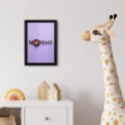Maandag - Mok - Koffie - Paars fotolijst zwart zonder passe partout klein -usfeer4_kinderkamer
