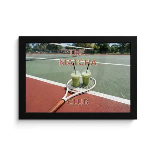 Matcha Club - Tennis - Matcha fotolijst zwart zonder passe partout klein -3d