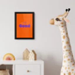 See the good - Paars - Oranje - Smiley fotolijst zwart zonder passe partout klein -usfeer4_kinderkamer