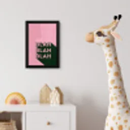 Tekst - Grafisch - Groen - Schaduw fotolijst zwart zonder passe partout klein -usfeer4_kinderkamer