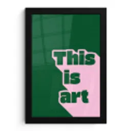 This is art - Schaduw - Roze fotolijst zwart zonder passe partout klein -3d
