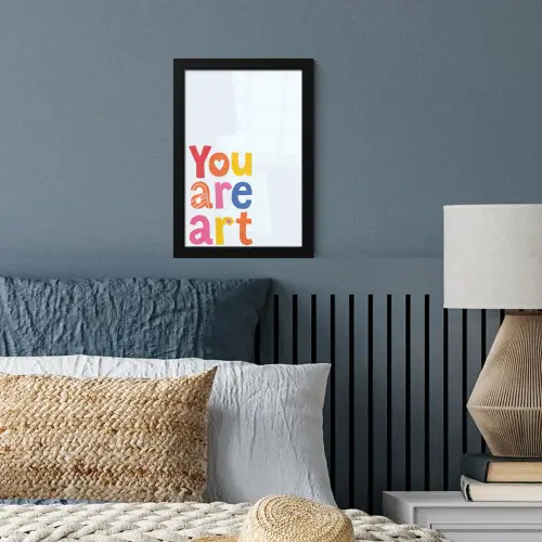 You are art - Kleurrijk - Grafisch fotolijst zwart zonder passe partout klein -sfeer3