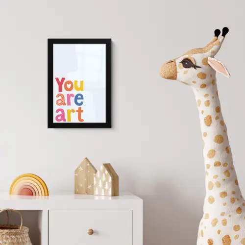 You are art - Kleurrijk - Grafisch fotolijst zwart zonder passe partout klein -usfeer4_kinderkamer
