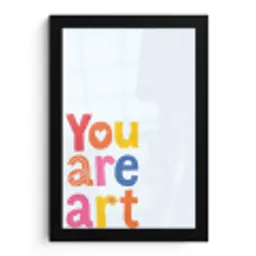 You are art - Kleurrijk - Grafisch fotolijst zwart zonder passe partout klein -3d