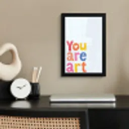 You are art - Kleurrijk - Grafisch fotolijst zwart zonder passe partout klein -sfeer1