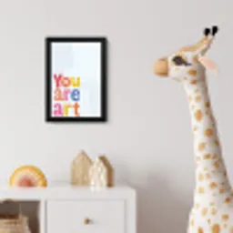 You are art - Kleurrijk - Grafisch fotolijst zwart zonder passe partout klein -usfeer4_kinderkamer