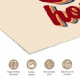 Oh honey - Rood - Schaduw poster papier klein -closeup_NL
