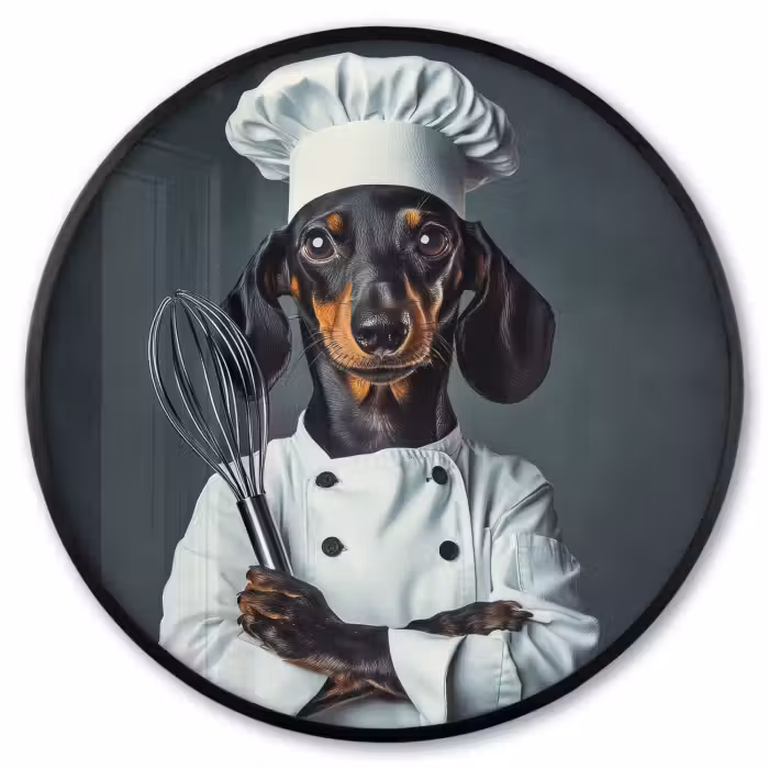 Ronde fotolijst - Hond - Garde - Kok