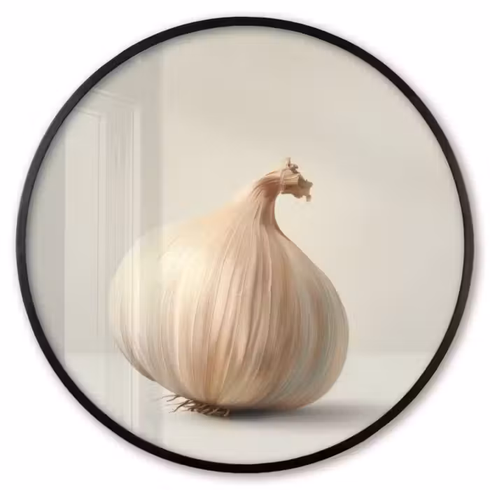 Ronde fotolijst - Knoflook - Natuurlijk - Beige