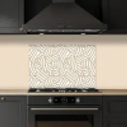 Abstract - Modern - Beige keuken achterwand spatscherm klein 900 -sfeer1