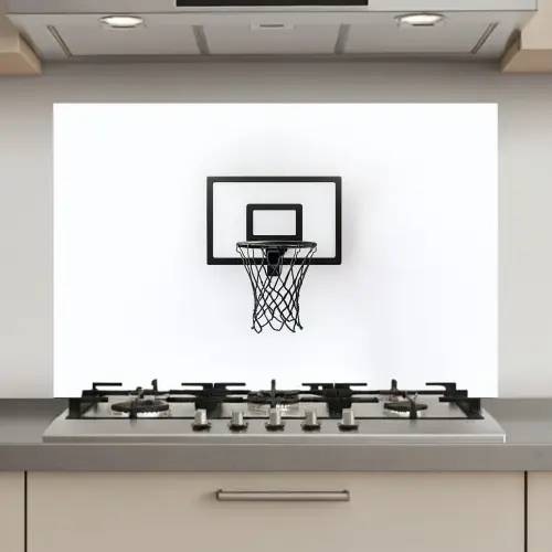 Basketbalbord - Minimalistisch - Zwart keuken achterwand spatscherm klein -3d_website