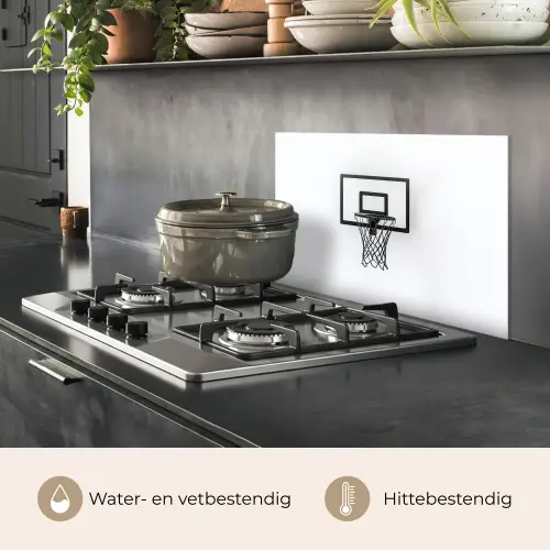 Basketbalbord - Minimalistisch - Zwart keuken achterwand spatscherm klein -usp_NL